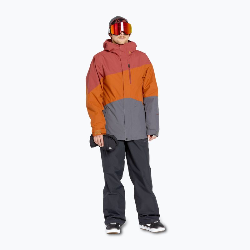 Férfi Volcom Primry Ins snowboard kabát karamell színű 2