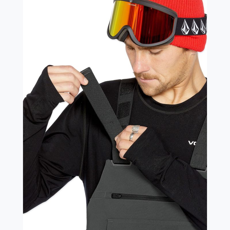 Férfi Volcom Roan Bib Overall snowboard nadrág szén színben 4