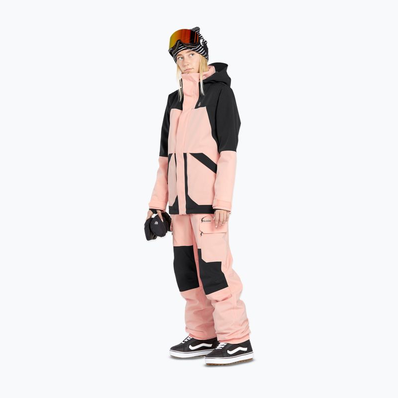 Női snowboard dzseki Volcom Shelter 3D Stretch korallszínű kabát 2