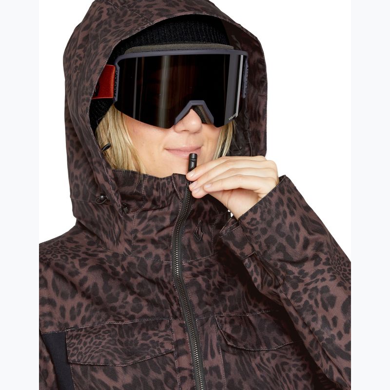 Női snowboard overall Volcom Shiloh Snow leopard 5