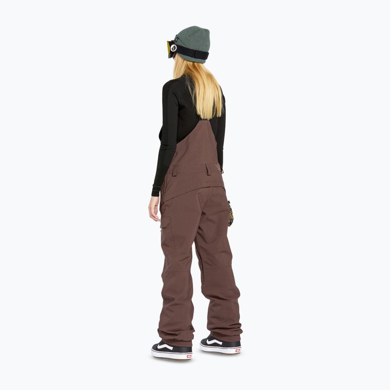 Női snowboard nadrág Volcom Creston 3D Stretch Bib Overall mahogany 2