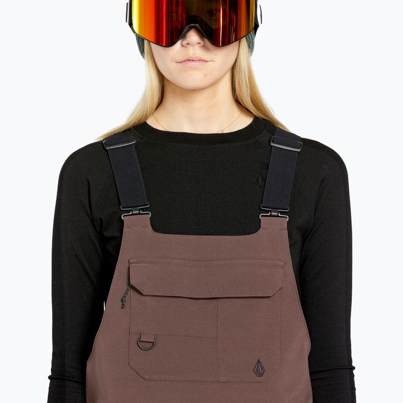 Női snowboard nadrág Volcom Creston 3D Stretch Bib Overall mahogany 5