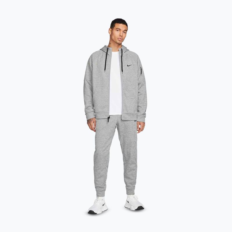 Férfi tréningfelső Nike Therma Fit Full-Zip dark grey heather/particle grey/black