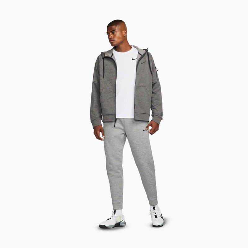 Férfi edzésfelső Nike Therma Fit Full-Zip charcoal heather/dark smoke grey/black 2