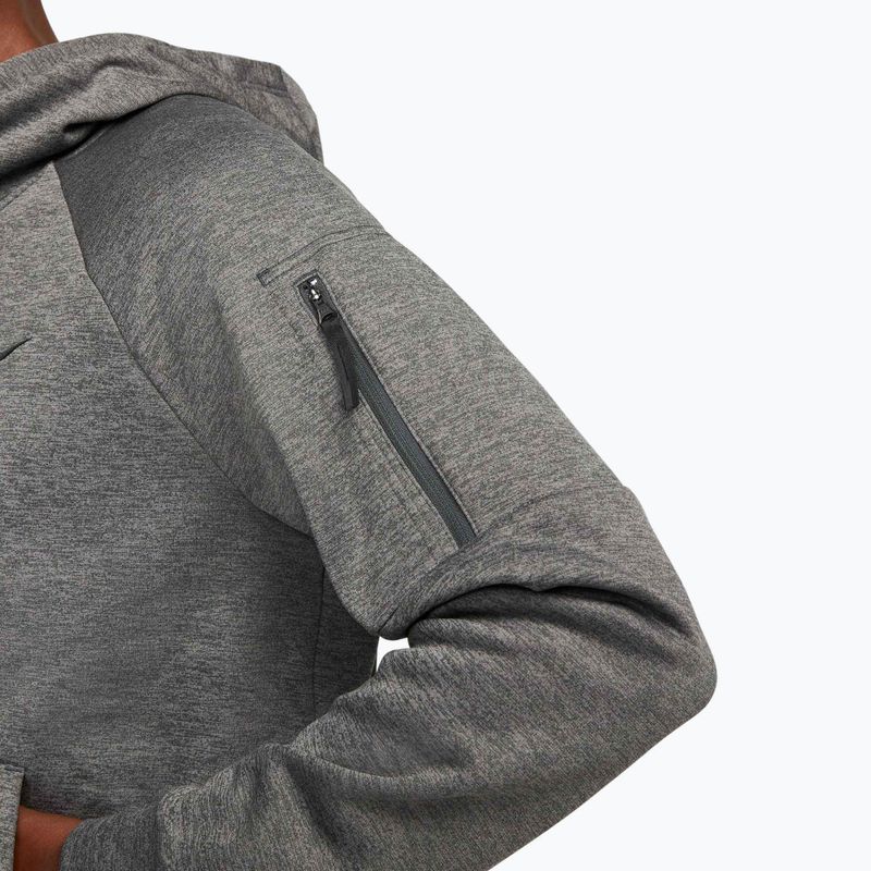 Férfi edzésfelső Nike Therma Fit Full-Zip charcoal heather/dark smoke grey/black 6