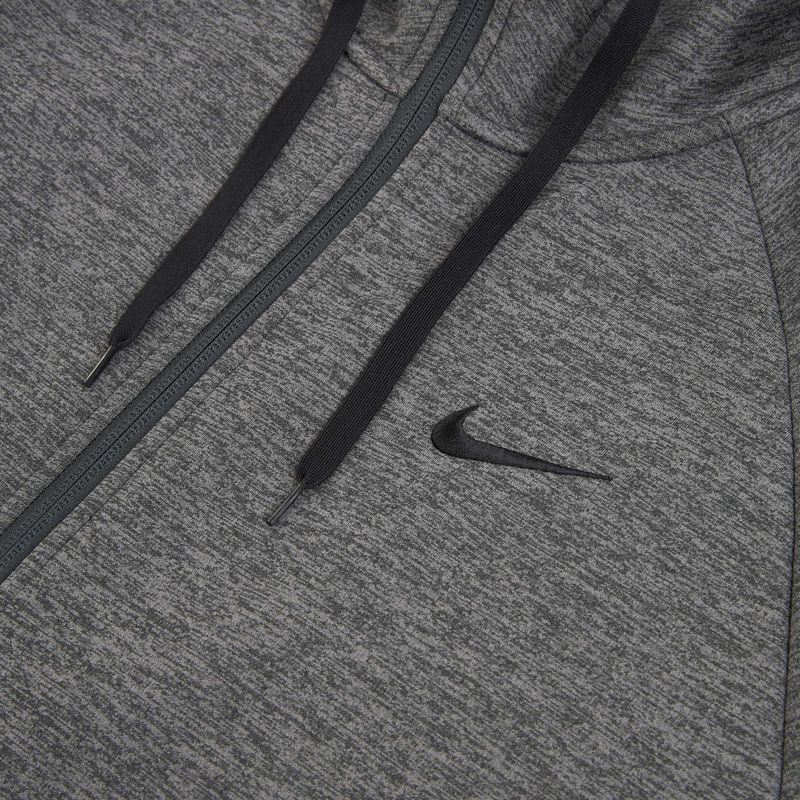 Férfi edzésfelső Nike Therma Fit Full-Zip charcoal heather/dark smoke grey/black 10