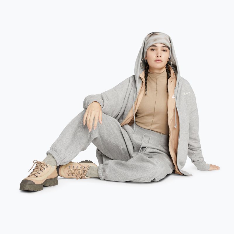 Női pulóver  Nike Sportswear Phoenix Fleece dark grey heather/sail 2