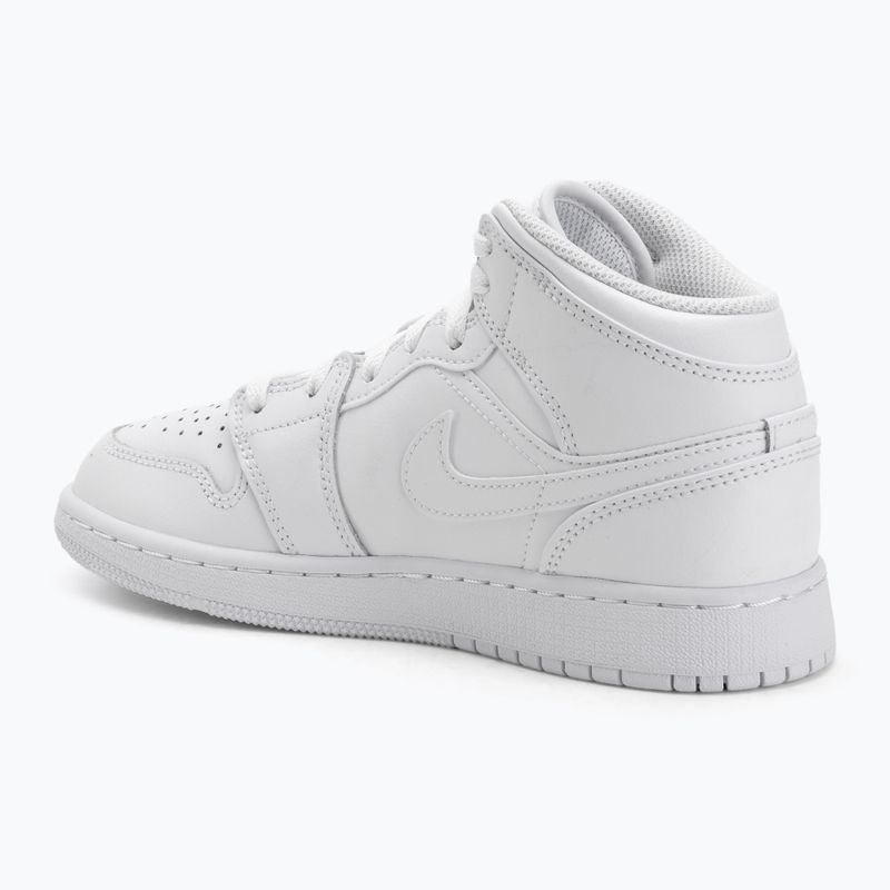 Gyerekcipő Nike Jordan 1 Mid white/white/white 3