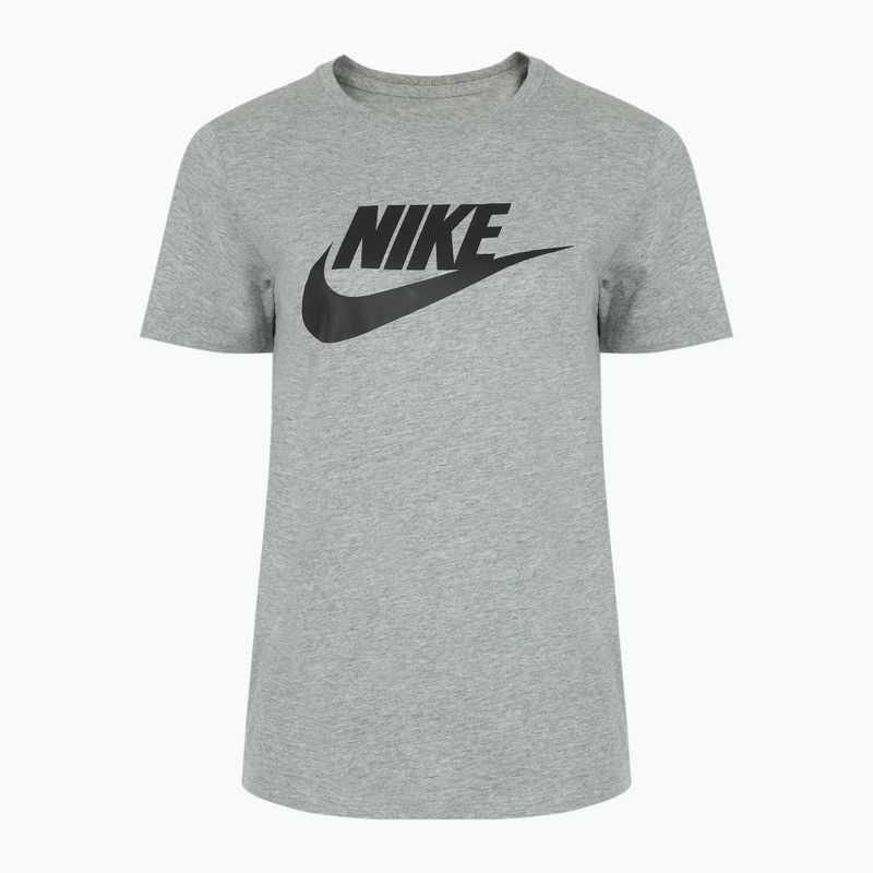 Női Nike Sportswear Club Essentials Logo sötétszürke szürke bőr/fekete póló 5