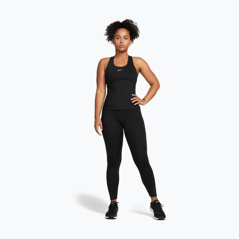 Női sportmelltartó Nike Swoosh Medium Support Bra black/black/white 2