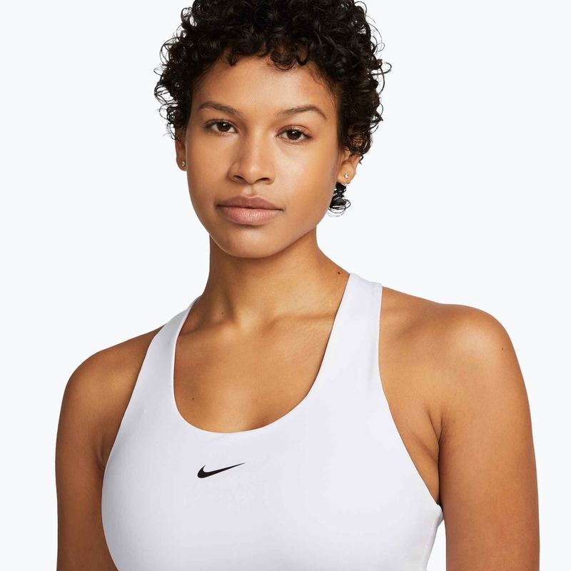 Női sportmelltartó Nike Swoosh Medium Support Bra white/stone mauve/black 4