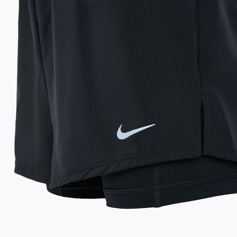 Női Nike One Dri-FIT 2IN1 futónadrág fekete / fényvisszaverő ezüst 3