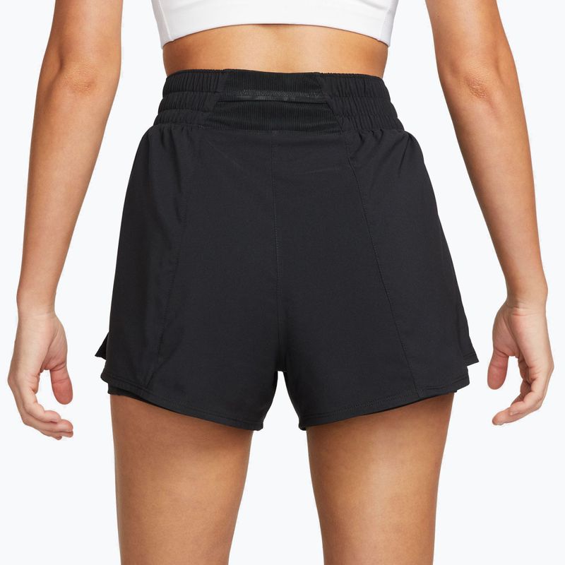 Női rövidnadrág Nike One Dri-Fit High-Waisted 3" 2In1 fekete 4