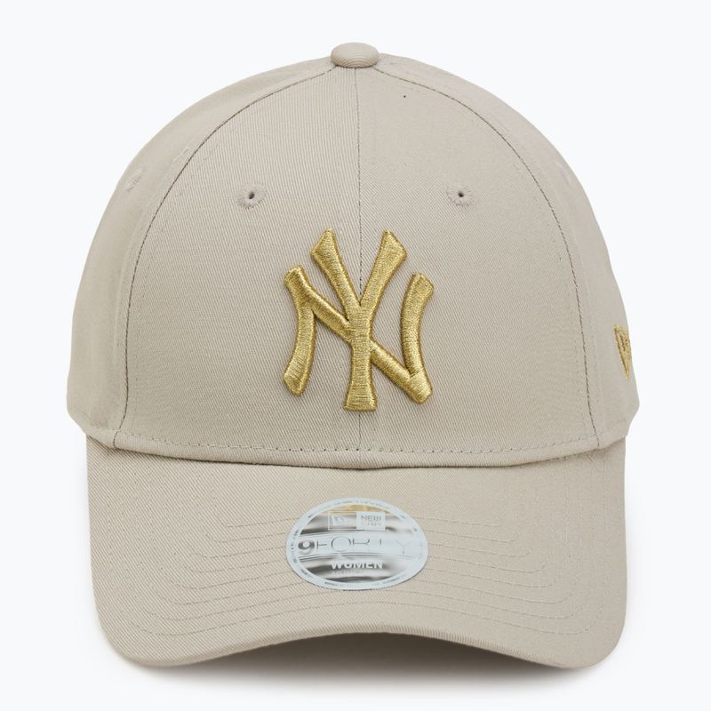 Női New Era Metallic Logo 9Forty New York Yankees baseball sapka világos bézs színben. 2