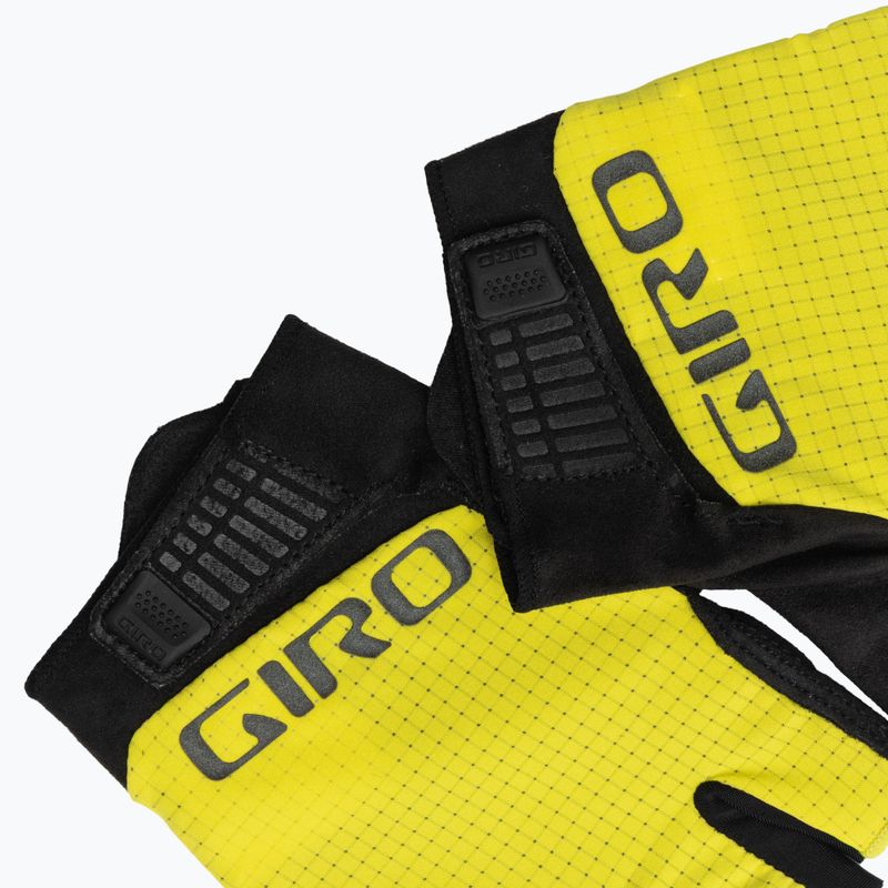 Férfi kerékpáros kesztyű Giro Bravo Gel II highlight sárga 4
