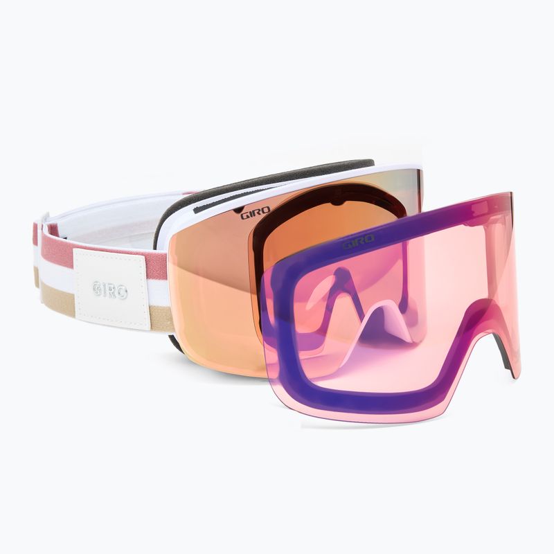 Gogle narciarskie női Giro Ella white lx stripe/rose gold/infrared