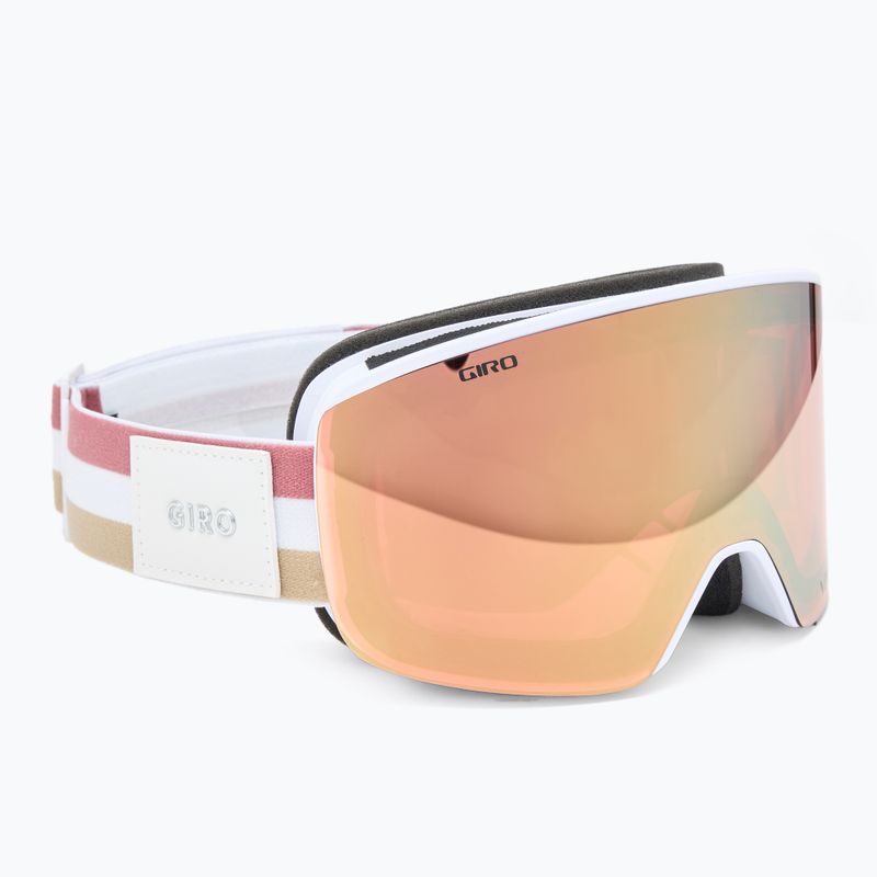 Gogle narciarskie női Giro Ella white lx stripe/rose gold/infrared 2