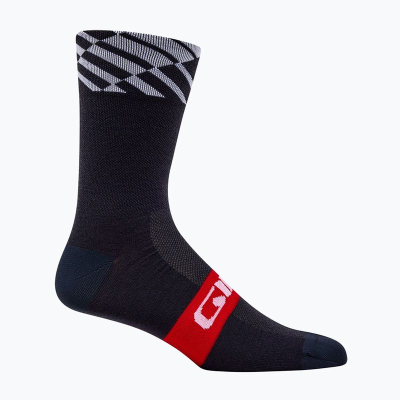 Giro Seasonal Merino piros/fehér/szenes zokni