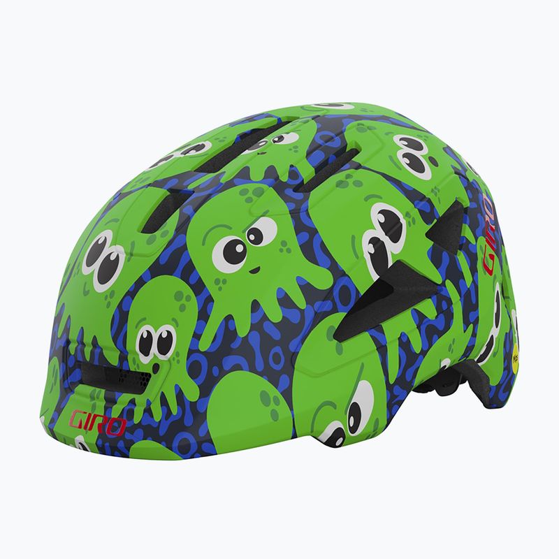 Gyerek kerékpáros sisak Giro Scamp II matte midnight/bright green Inked