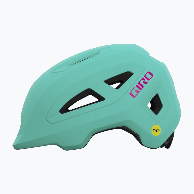 Gyerek kerékpáros sisak Giro Scamp II Integrated MIPS matte screaming teal/bright pink 2