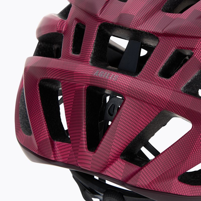 Kerékpáros sisak Giro Agilis Integrated MIPS matte dark cherry towers 7