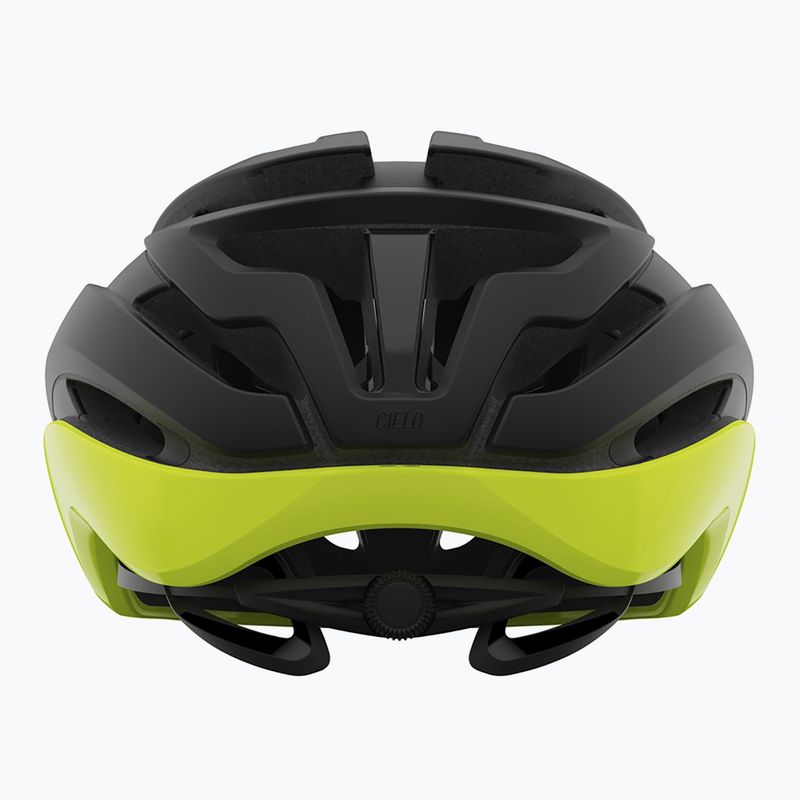 Kerékpáros sisak Giro Cielo MIPS matte black/highlight yellow 3