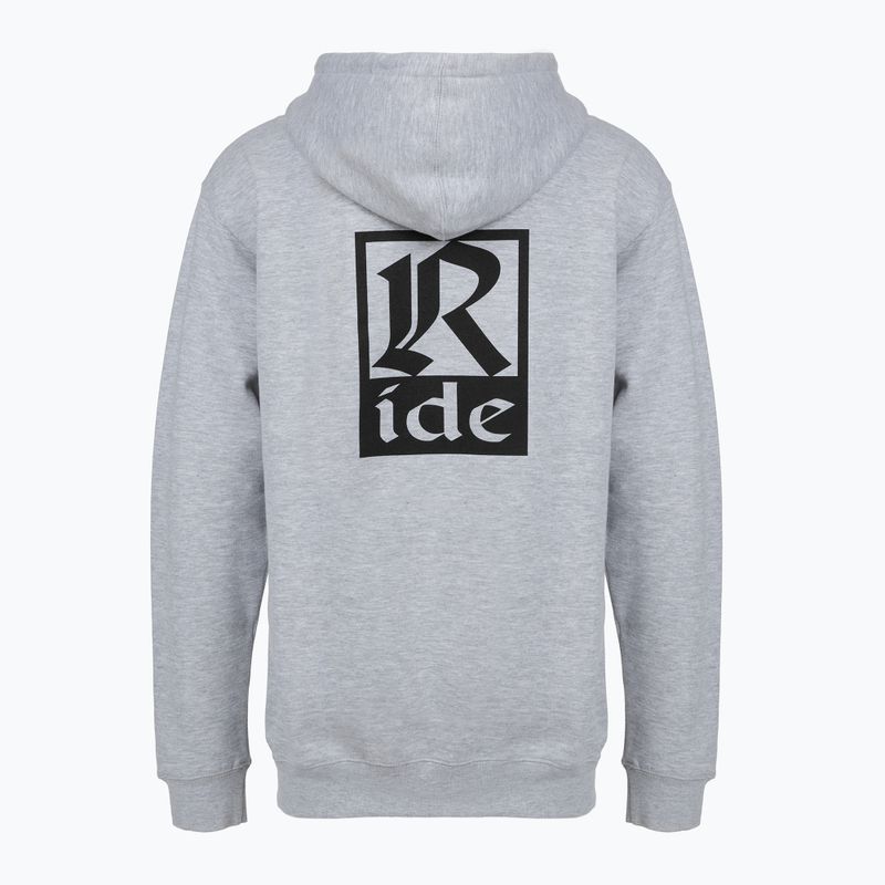 Férfi pulóver RIDE Old English Hoody heather grey 2