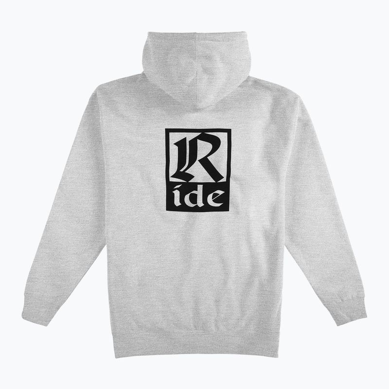 Férfi pulóver RIDE Old English Hoody heather grey 2