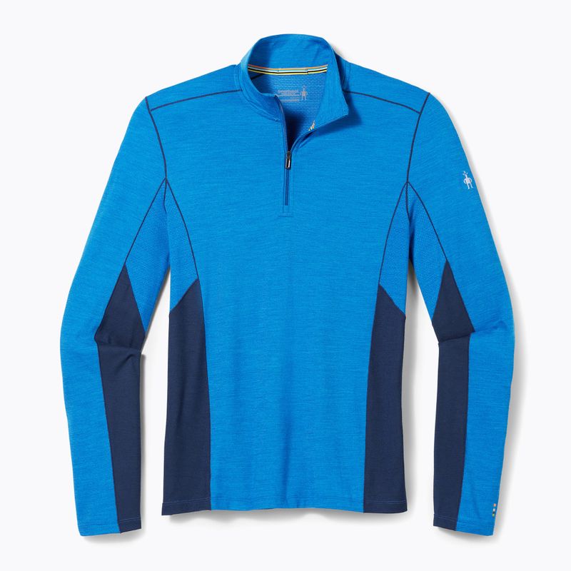 Férfi termoaktív pulóver Smartwool Merino Sport 1/4 Zip laguna blue/deep navy 4