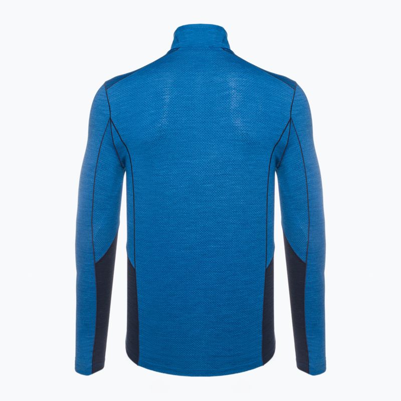 Férfi termoaktív pulóver Smartwool Merino Sport 1/4 Zip laguna blue/deep navy 2
