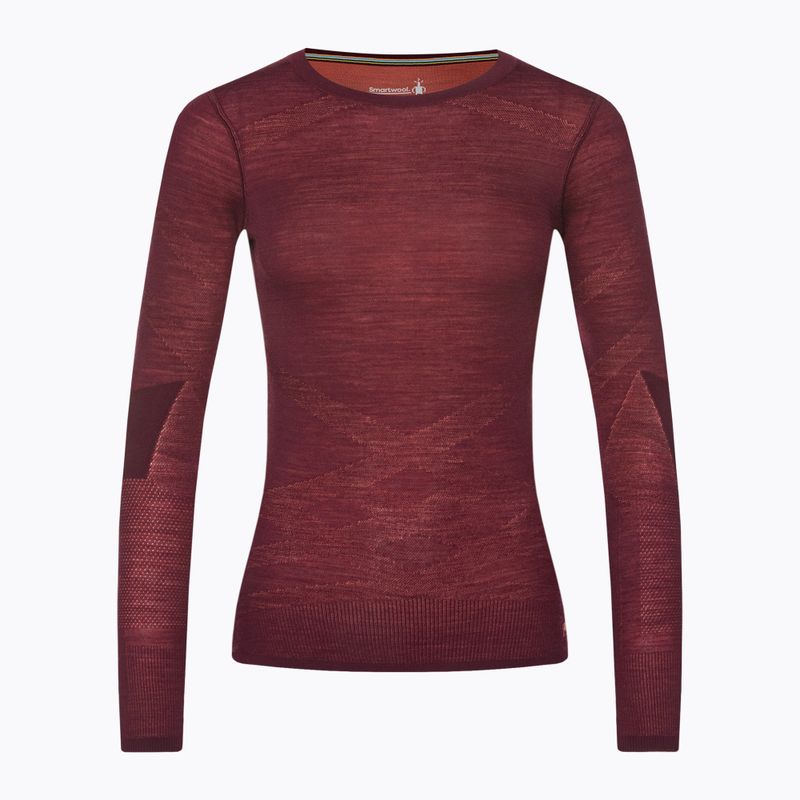 Női termoaktív pulóver Smartwool Intraknit Merino 200 Crew black cherry