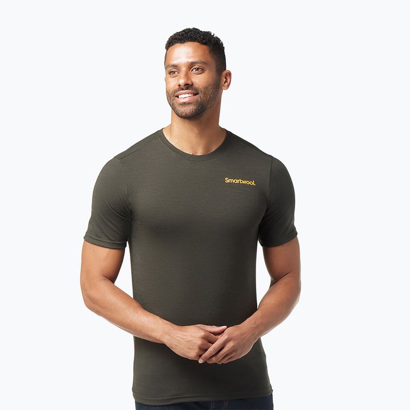 Férfi Smartwool Memory Quilt Graphic Tee Guitar trekking ing fekete 16834