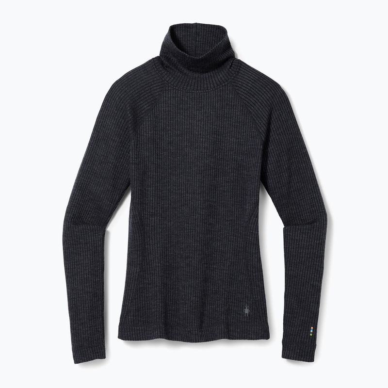 Női termoaktív pulóver Smartwool Thermal Merino Rib Turtleneck charcoal heather 4