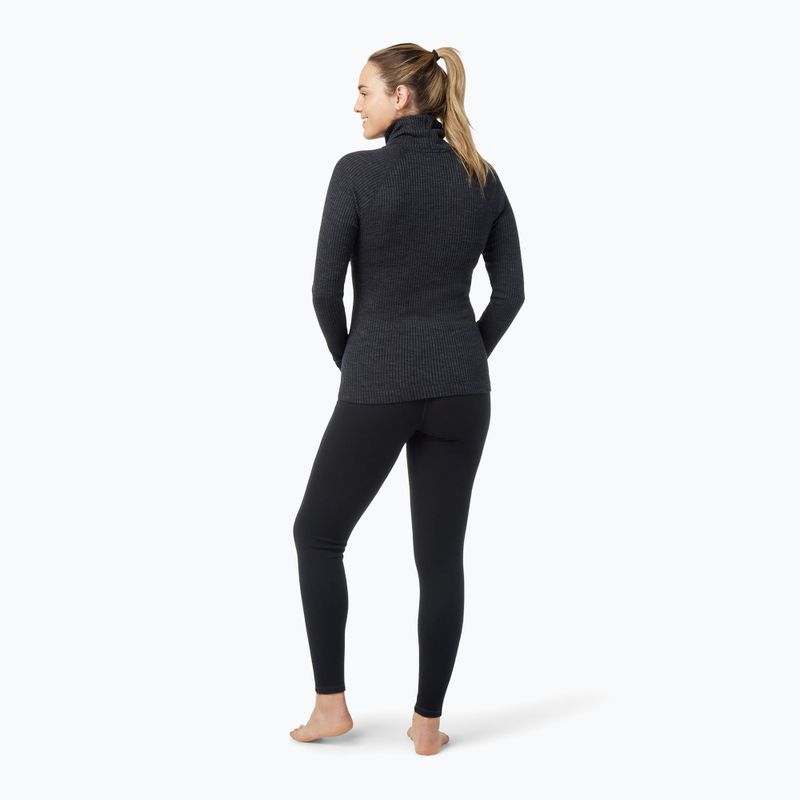 Női termoaktív pulóver Smartwool Thermal Merino Rib Turtleneck charcoal heather 6