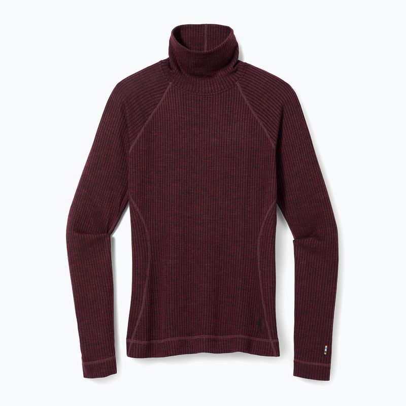 Női termoaktív pulóver Smartwool Thermal Merino Rib Turtleneck black cherry heather 4