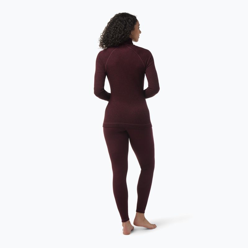 Női termoaktív pulóver Smartwool Thermal Merino Rib Turtleneck black cherry heather 6