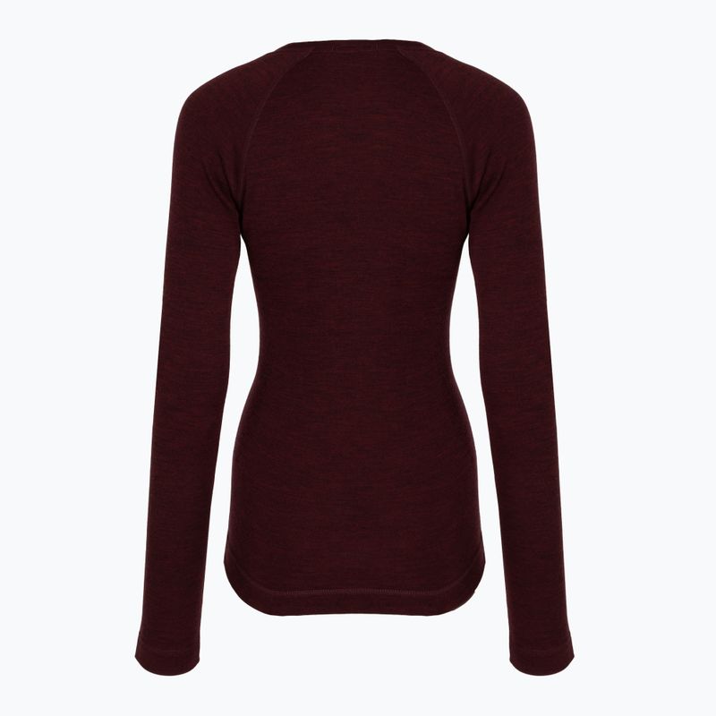 Női termo hosszú ujjú felső Smartwool Classic Thermal Merino Base Layer Crew Boxed black cherry heather 2