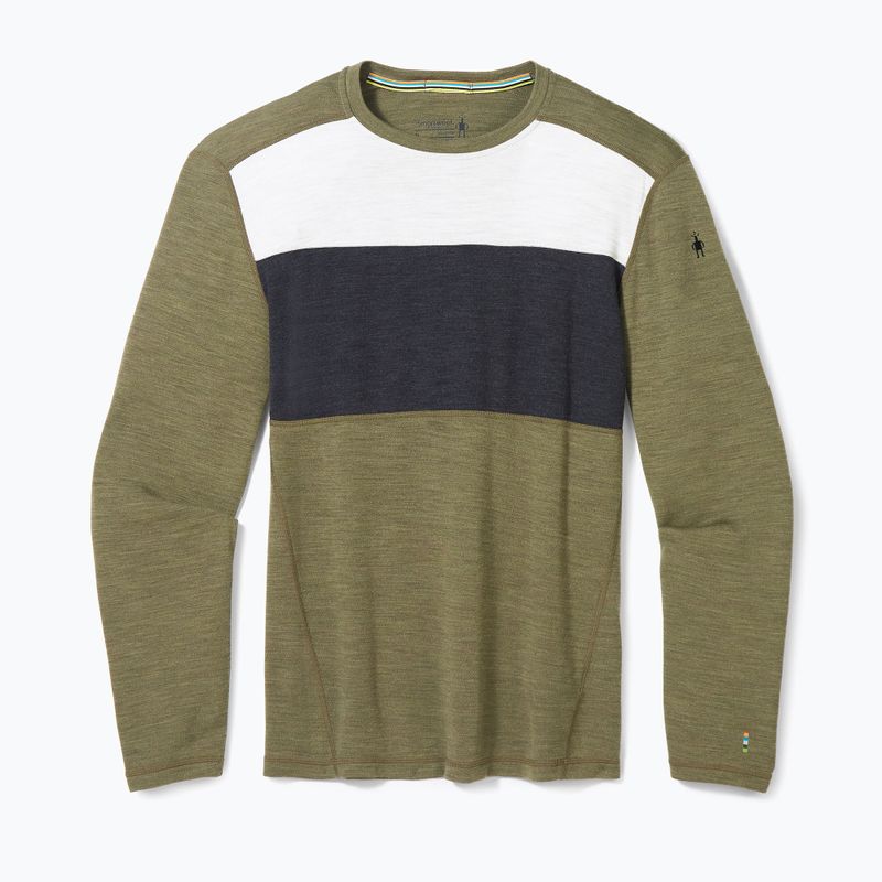 Férfi Smartwool Classic Thermal Merino Base Layer Colorblock Crew Boxed zöld póló 16354 4