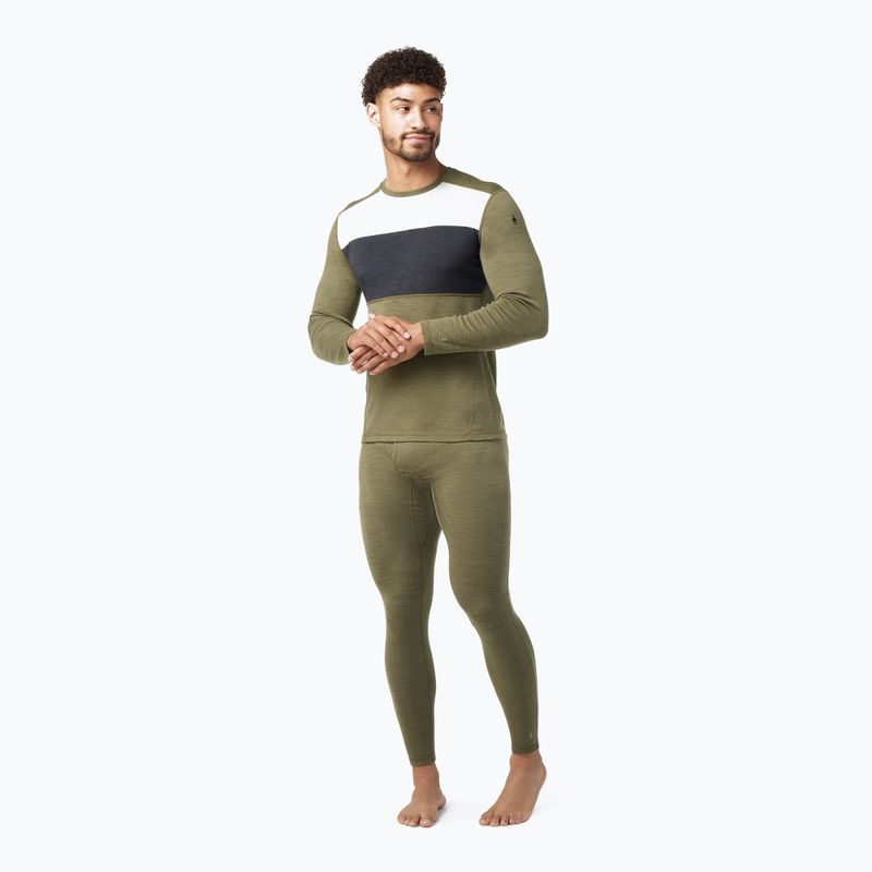 Férfi Smartwool Classic Thermal Merino Base Layer Colorblock Crew Boxed zöld póló 16354 5
