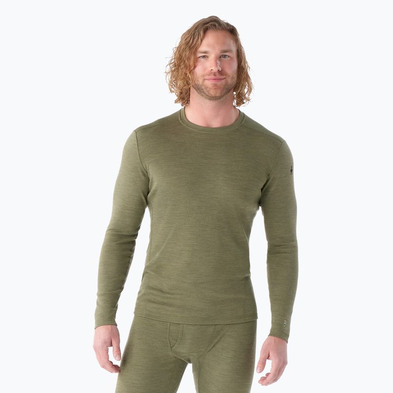 Férfi Smartwool Merino 250 Baselayer Crew dobozos téli moha heather termikus hosszú ujjú