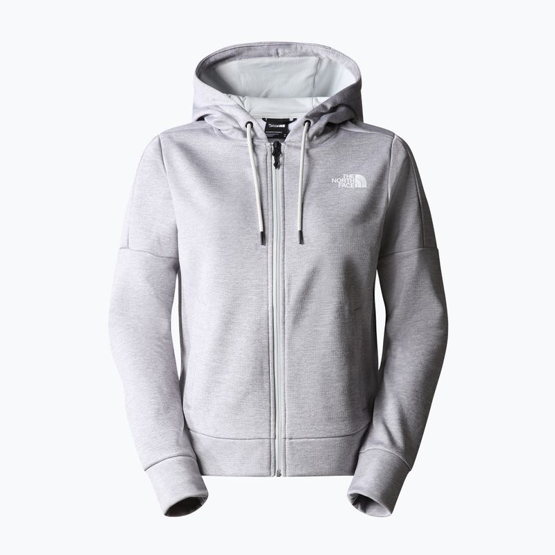 Női trekking pulóver The North Face Reaxion Fleece F/Z kapucnis pulóver világosszürke heather 4