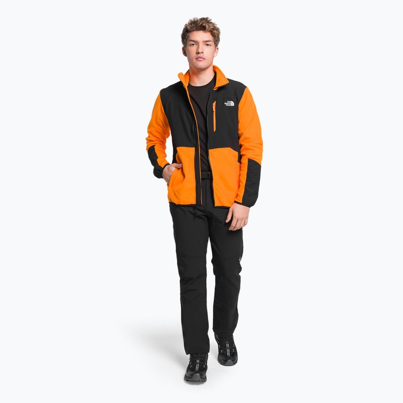 Férfi fleece pulóver The North Face Glacier Pro FZ fekete és narancssárga NF0A5IHS7Q61 2