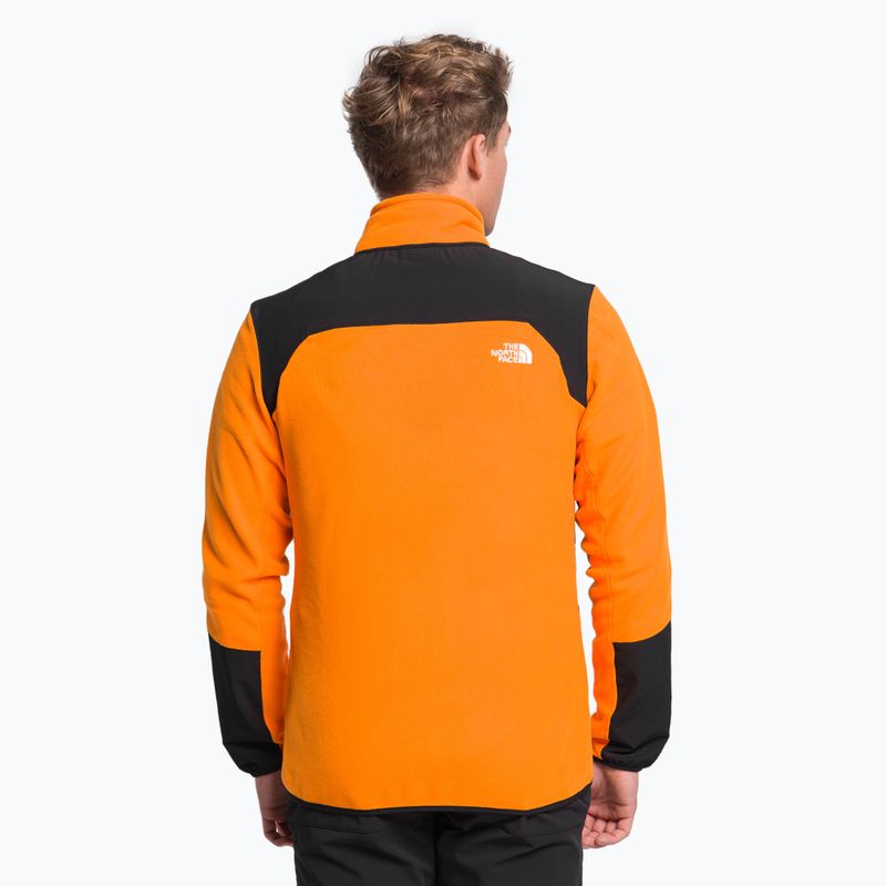 Férfi fleece pulóver The North Face Glacier Pro FZ fekete és narancssárga NF0A5IHS7Q61 4