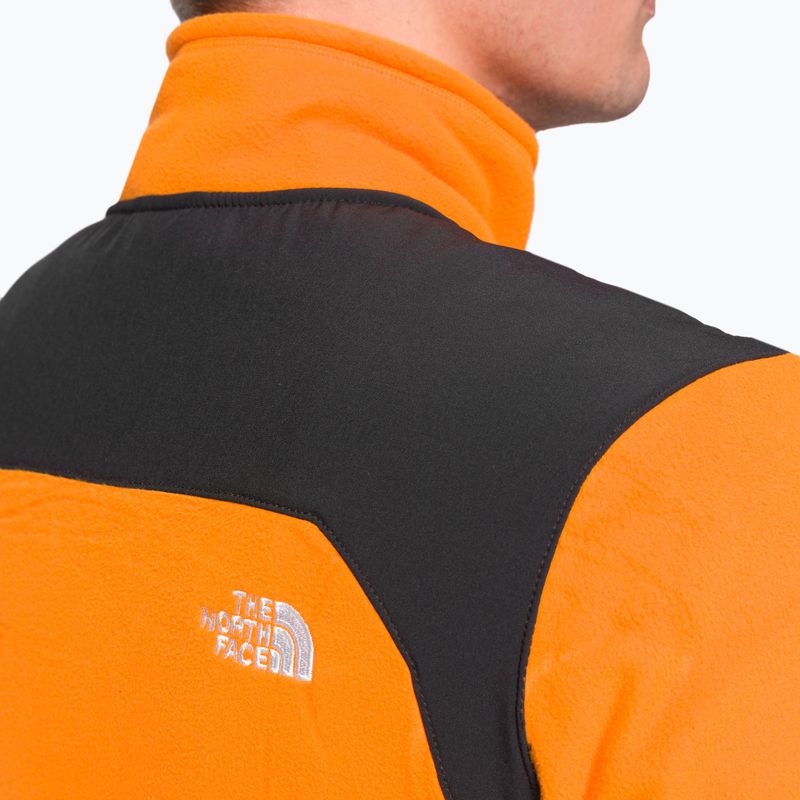 Férfi fleece pulóver The North Face Glacier Pro FZ fekete és narancssárga NF0A5IHS7Q61 5
