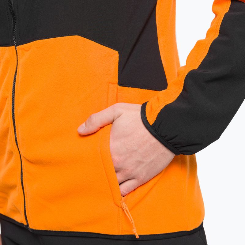 Férfi fleece pulóver The North Face Glacier Pro FZ fekete és narancssárga NF0A5IHS7Q61 7