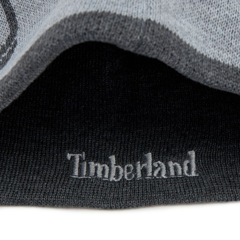 Férfi téli sapka Timberland Reversible Logo Beanie light grey heather 4