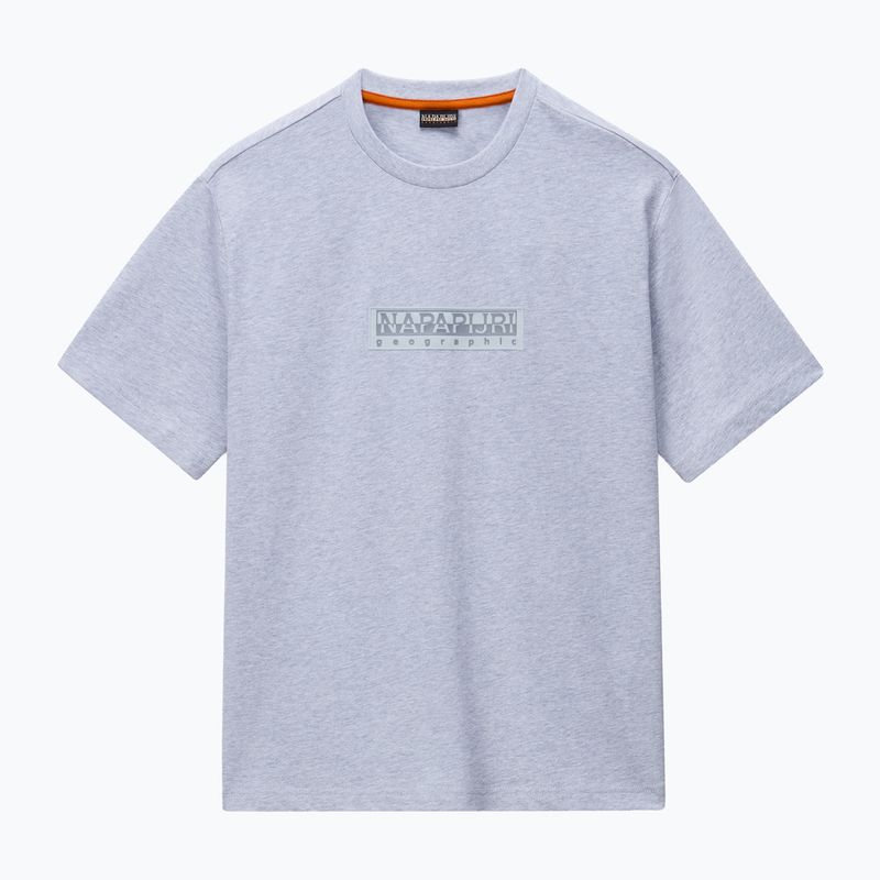 Férfi póló Napapijri S-Box Logo light grey melange 4