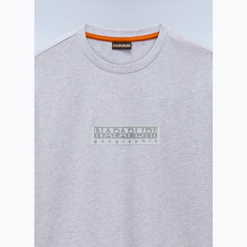Férfi póló Napapijri S-Box Logo light grey melange 6