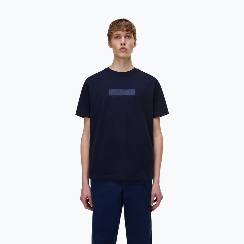 Férfi póló Napapijri S-Box Logo navy blue