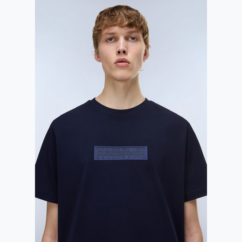 Férfi póló Napapijri S-Box Logo navy blue 3